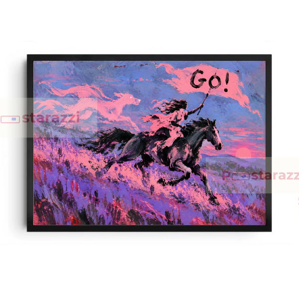 Tranh Twilight Charge with a Banner