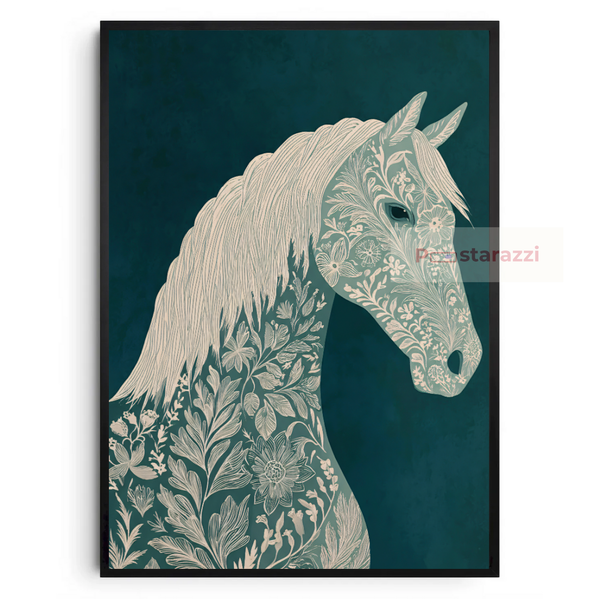 Tranh Floral Horse (Free)