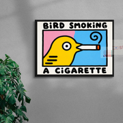 Bird Smoking — black frame