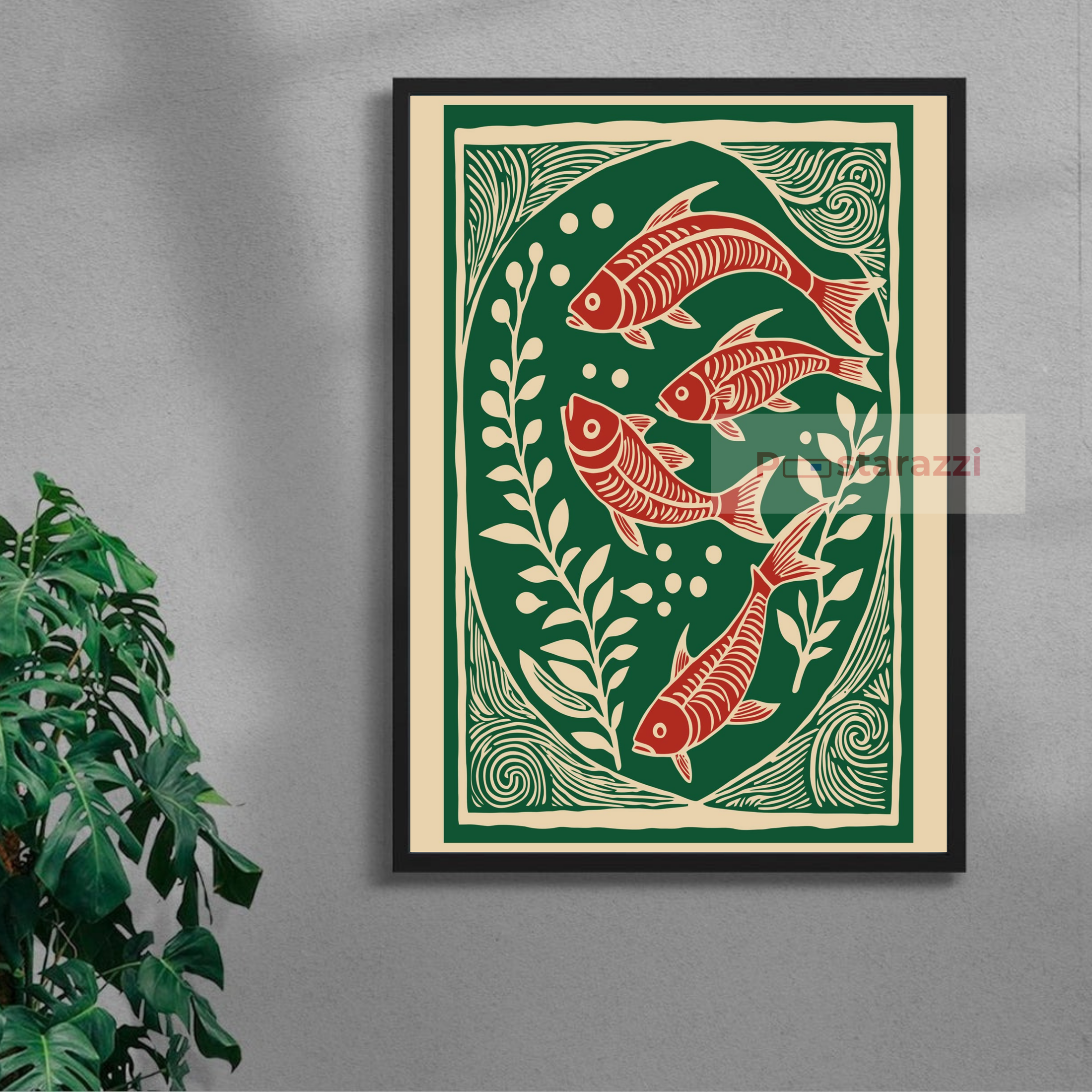Linocut Fish