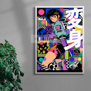 Neon Tokyo — white frame