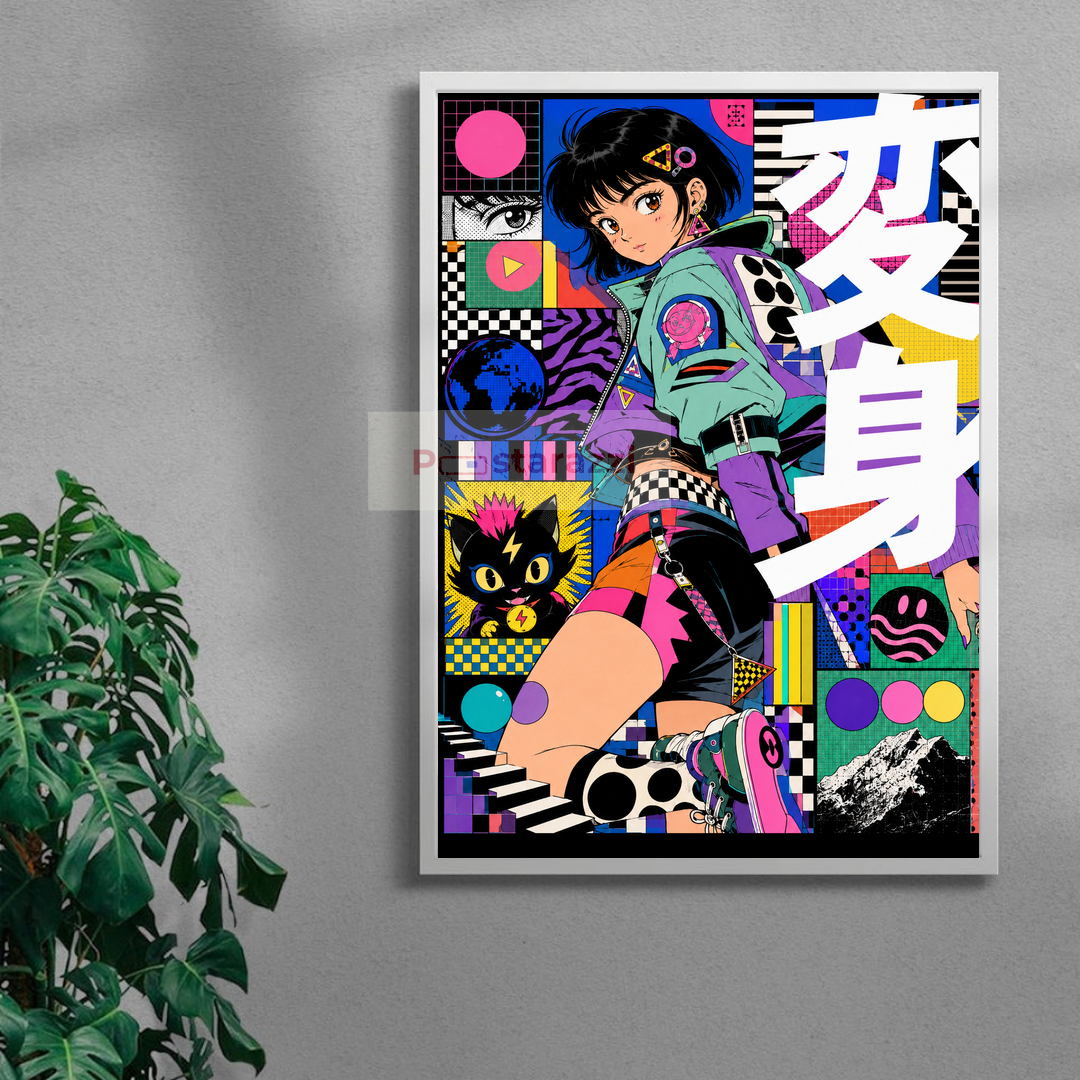 Neon Tokyo — white frame