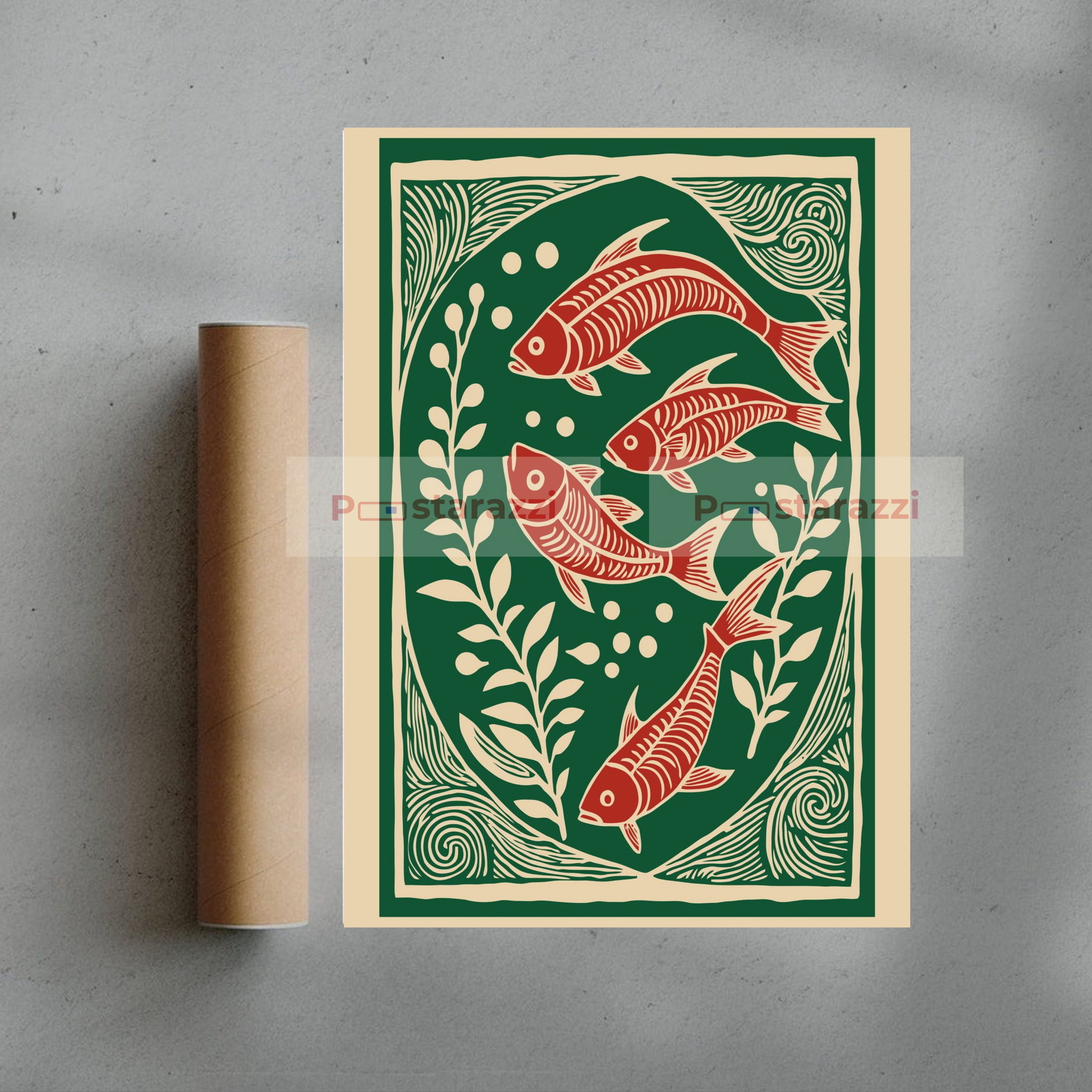 Linocut Fish
