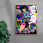 Neon Tokyo — oak frame