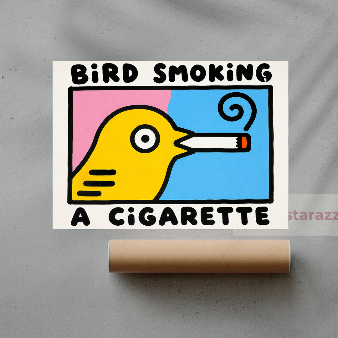Bird Smoking — print