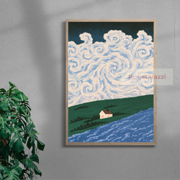 Between Two Worlds — oak frame