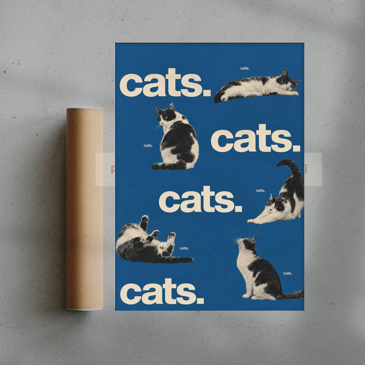 Blue Cats — print