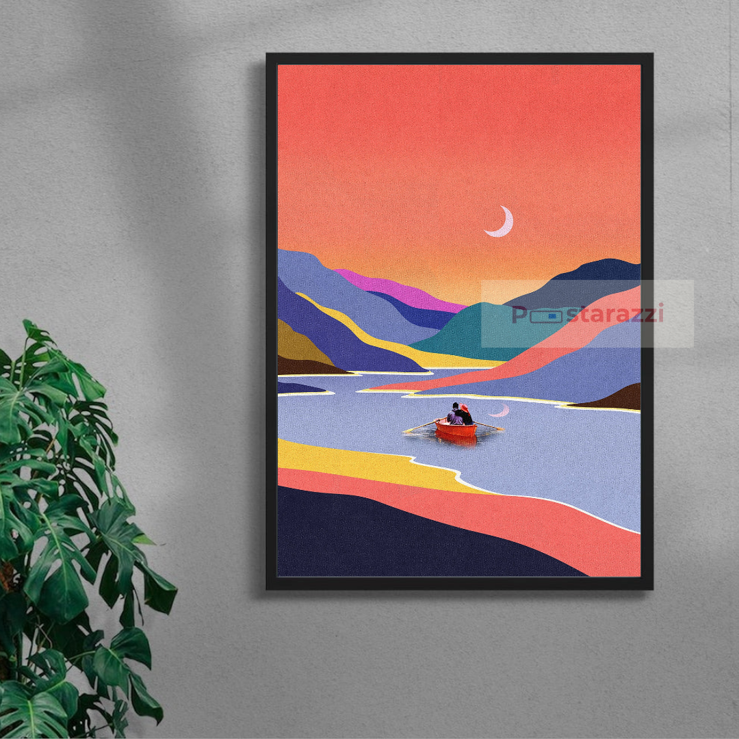 Crescent Drift — black-frame