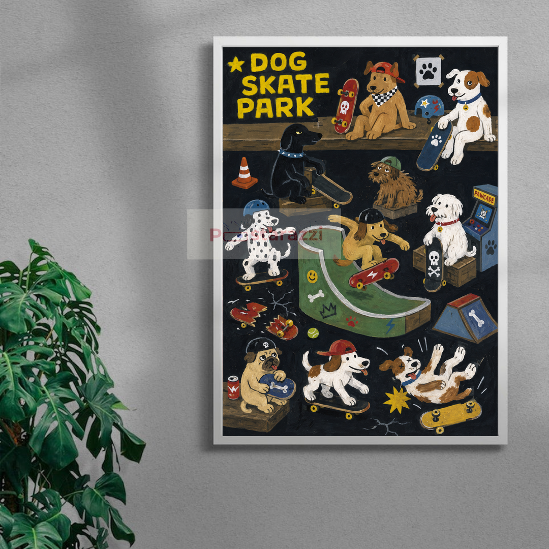 Dog Skate Park - khung trắng