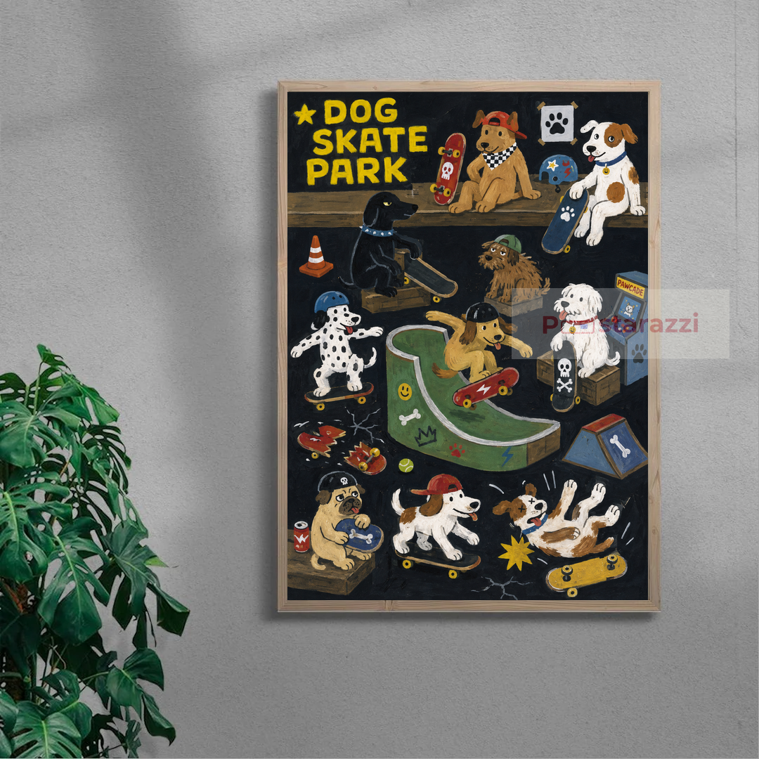 Dog Skate Park - khung gỗ sồi