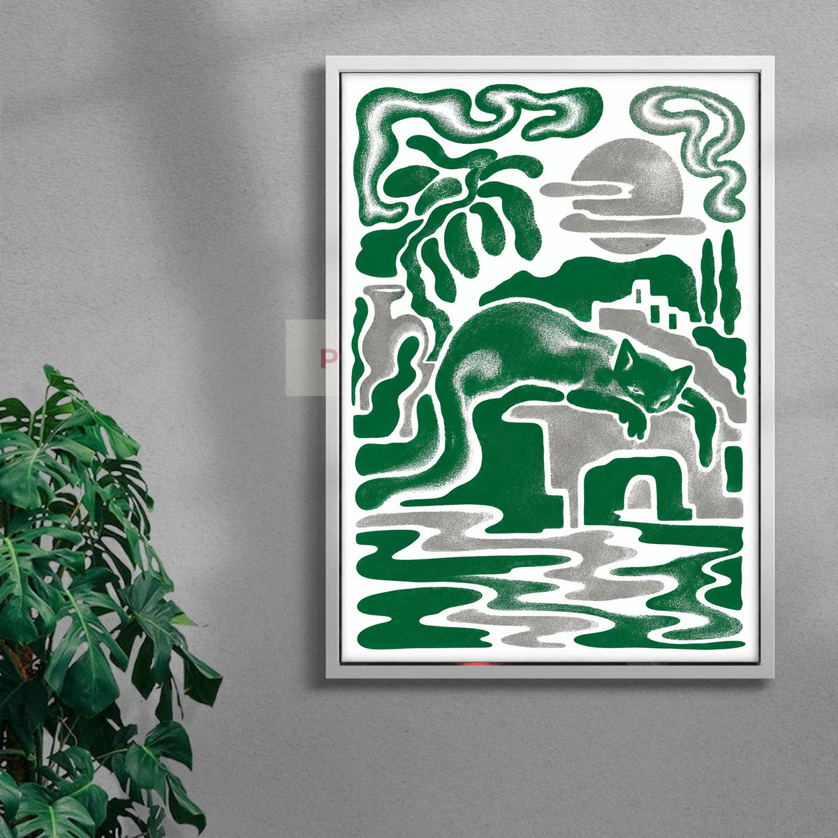 Green Siesta — white frame