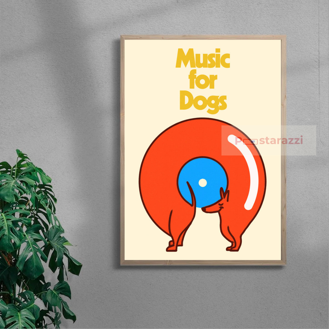 Music for Dogs — oak-frame
