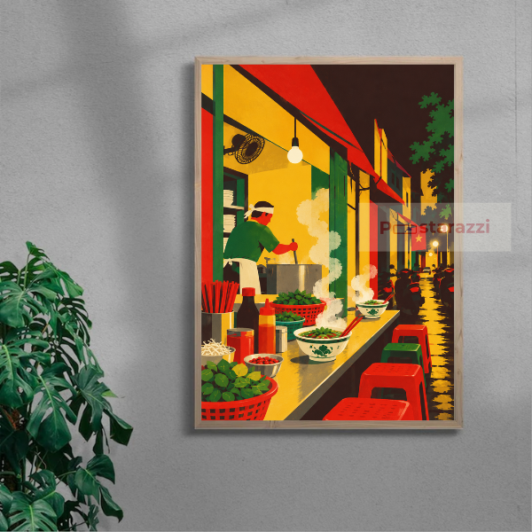 Phở Đêm poster mockup 4