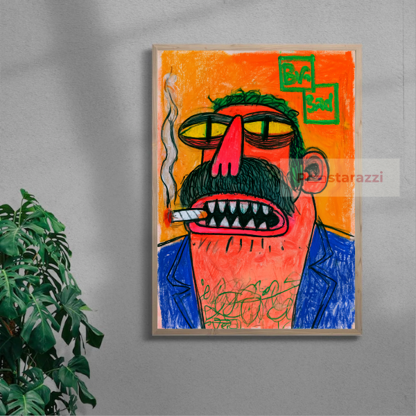 Portrait of the Uglifier — oak frame