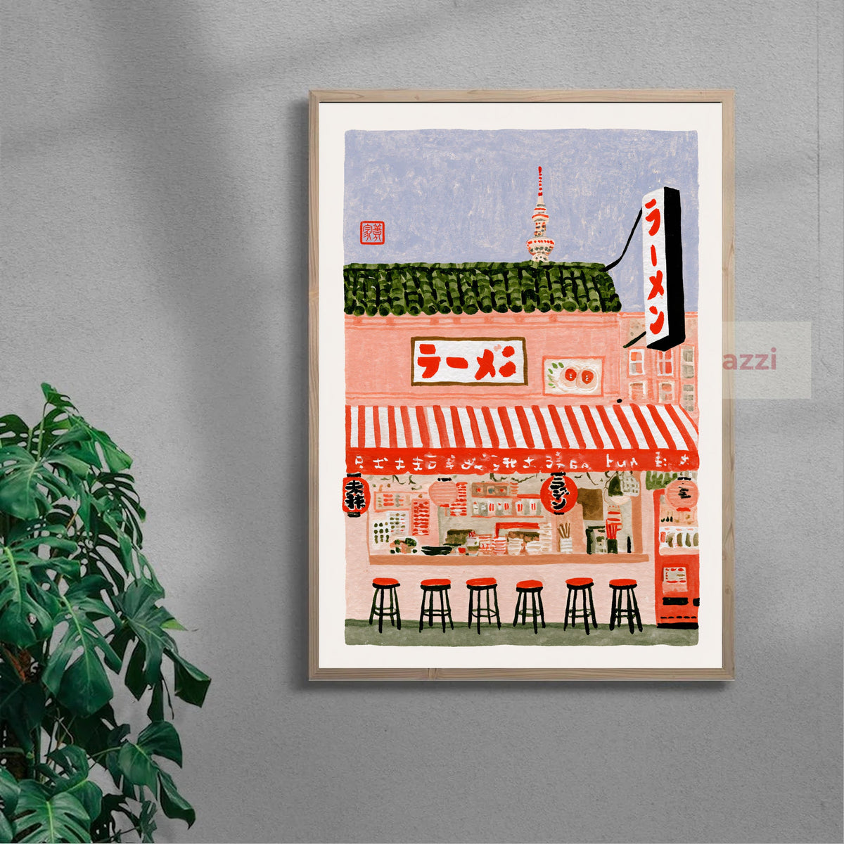 Ramen-ya — oak frame