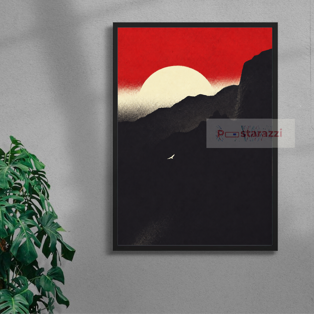 Red Sun Over Silent Mountains – mockup 2