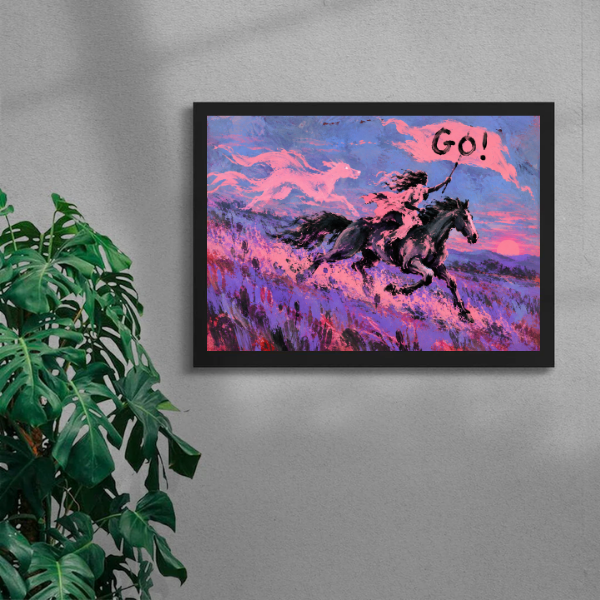Twilight Charge with a Banner mockup 2