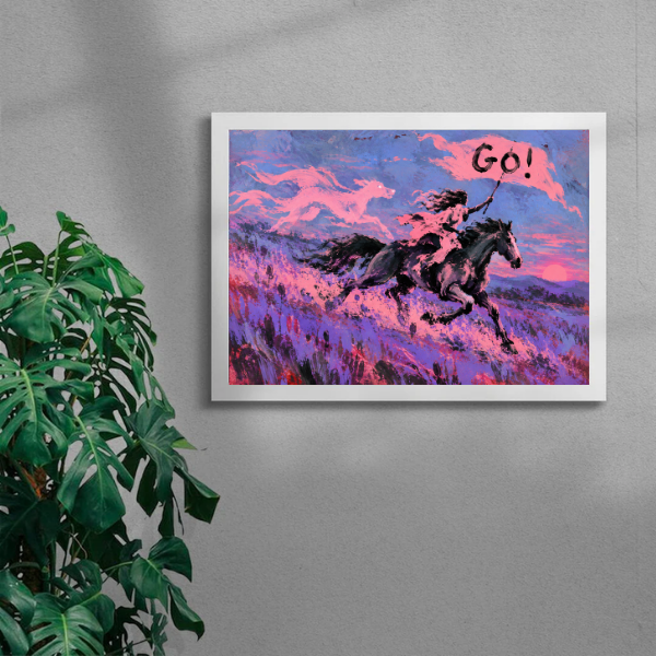 Twilight Charge with a Banner mockup 3