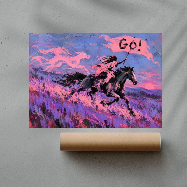 Twilight Charge with a Banner mockup 4